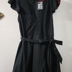 Black Eyelet Dress